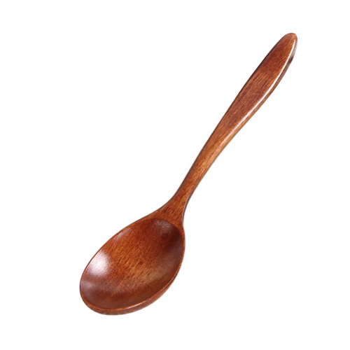 Lot De 6 Cuillères En Bois De 6 Pouces, Ustensiles Naturels Pour Café, Cuisine, Décoration – Style Rustique