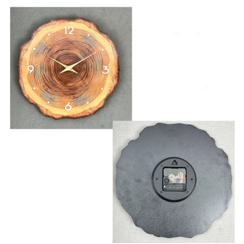 Horloge Murale en bois Brut