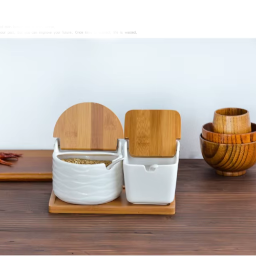 Boite épices porcelaine | Ma tasse en bois