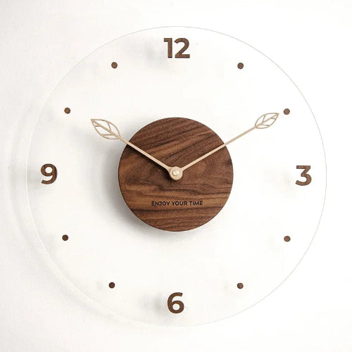 Horloge murale em bois noyer | Ma Tasse en Bois