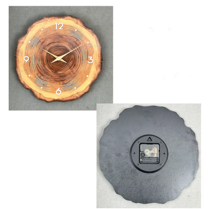Horloge Murale  en bois Brut