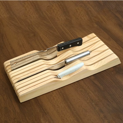 Waves Wooden Knife Holder
