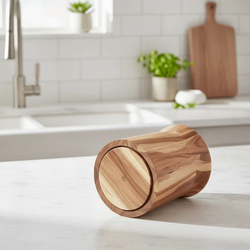 Porte ustensile  rotatif bois | Ma tasse en bois