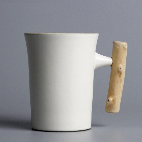 Mug blanc premium | Ma tasse en bois