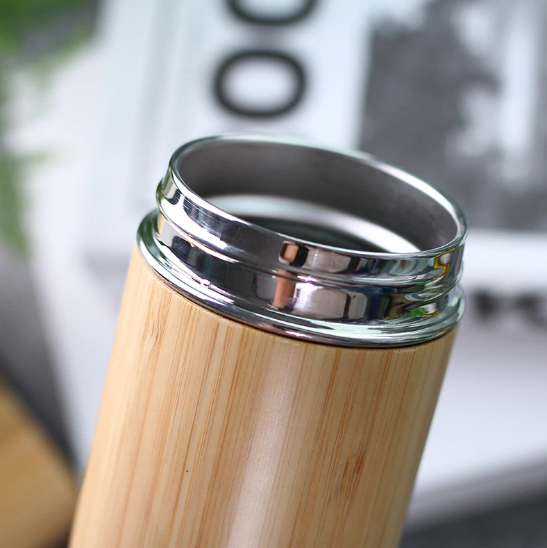 Thermos en inox isotherme | Ma tasse en bois